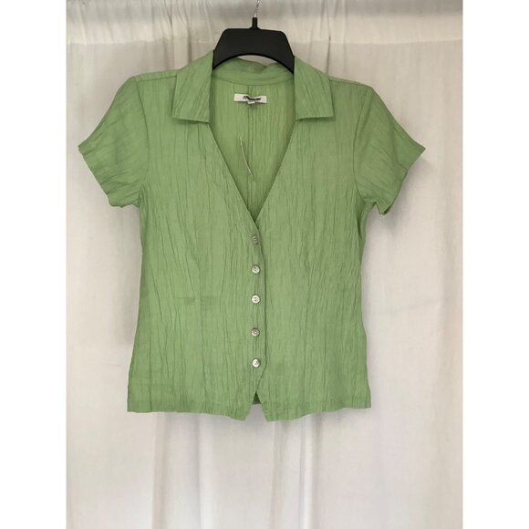 Madewell Notched V-Neck Button-Up Top, NL056 Size XS - Picture 3 of 4
